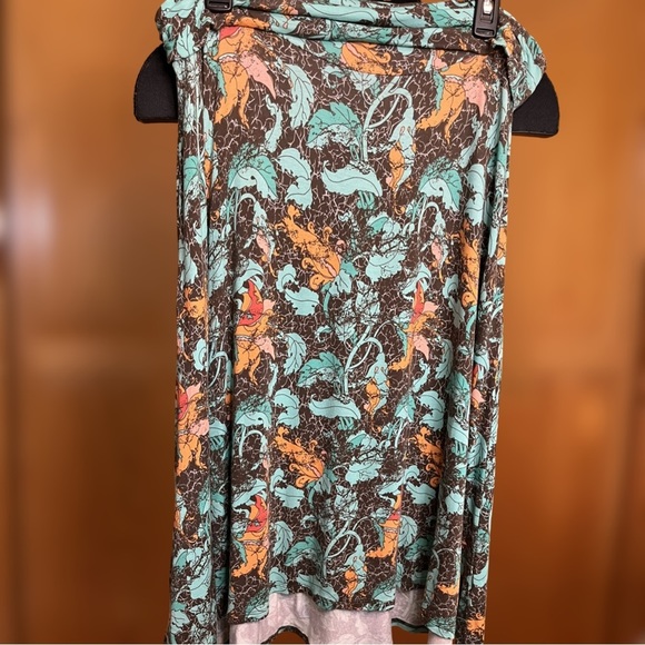 LuLaRoe Dresses & Skirts - LulaRoe fold over top Skirt sz L flower